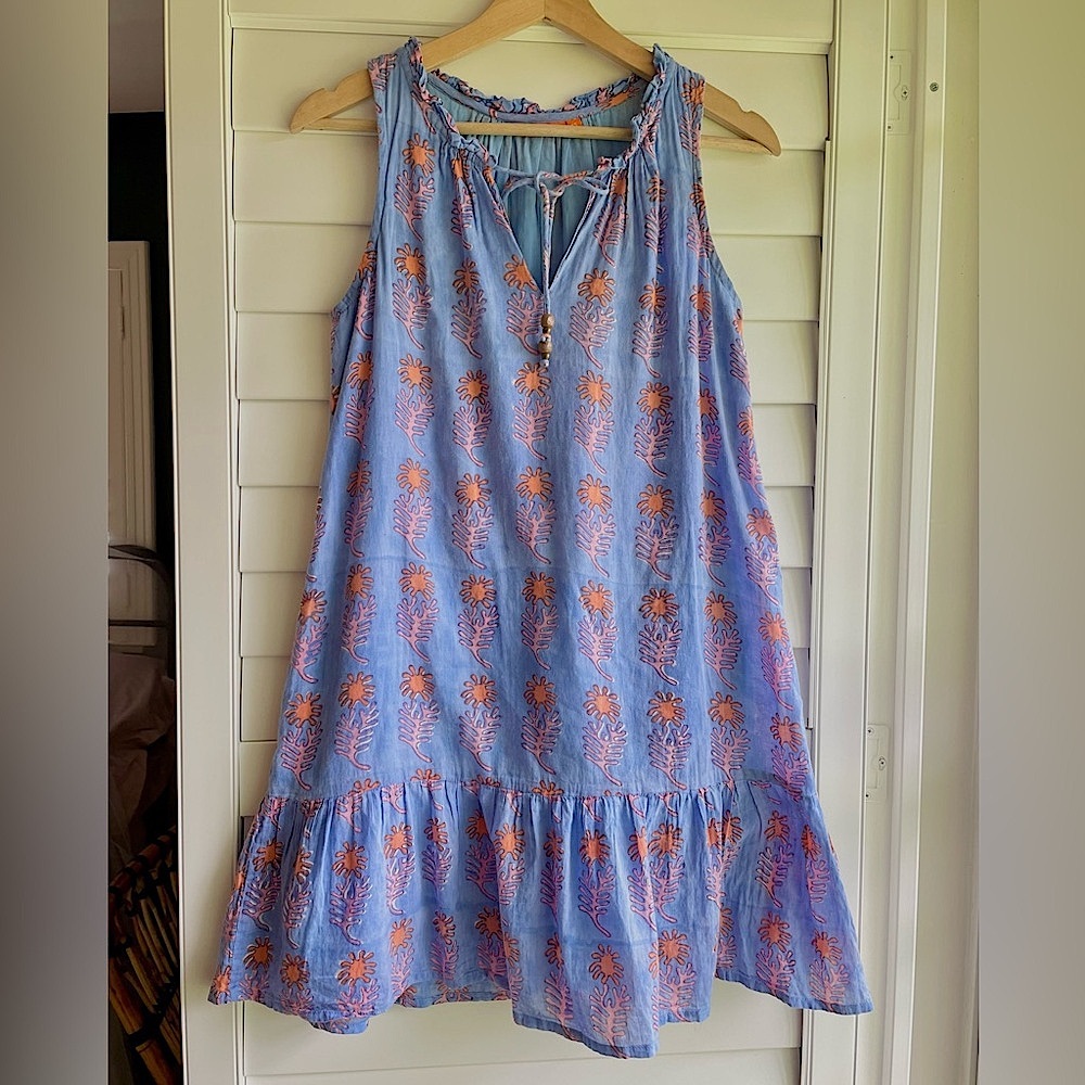 Oliphant Ruffle Hem Sleeveless Dress - XS